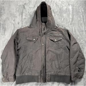 Route 66 Men's Hooded Casual Insulated Jacket with Multiple Pockets Size XL